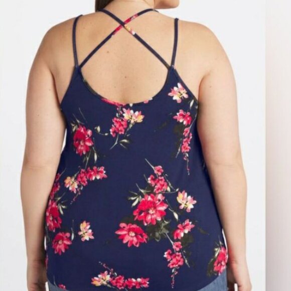 Papermoon for Stitch Fix Basima Back Detail Strappy Knit Floral Top - Picture 6 of 7